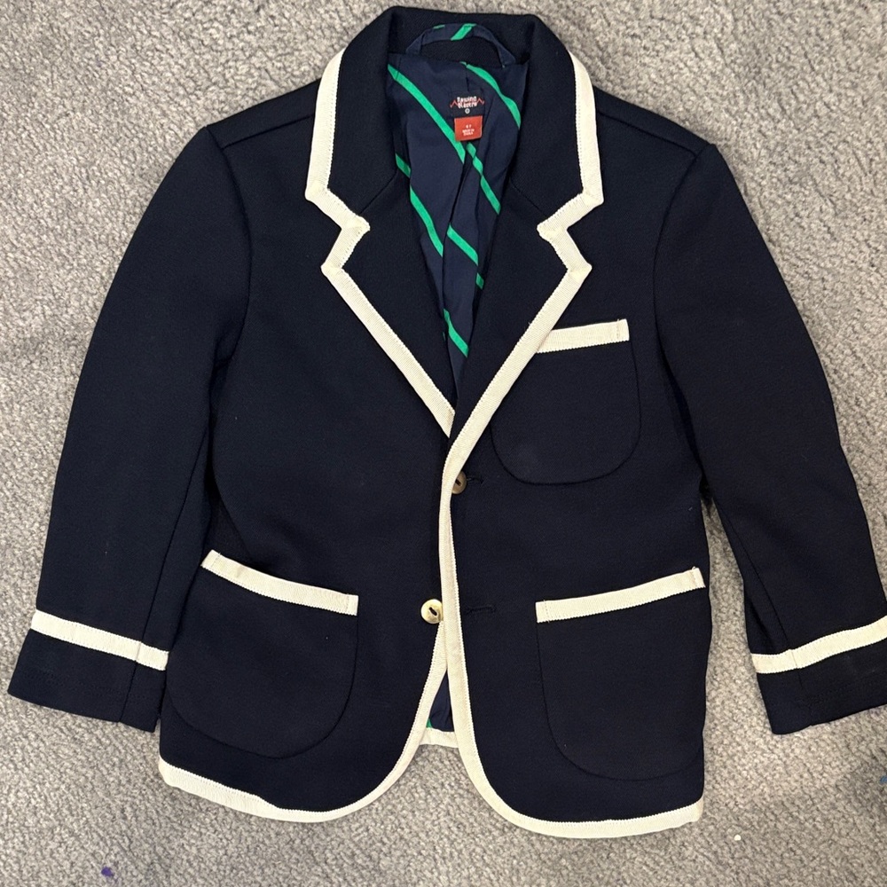 Rowing Blazers Black Blazer with Green Accents